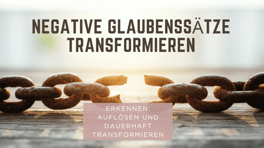 Gesprungene Eisenkette, die symbolisiert, dass man alte Glaubenssätze transformiert hat