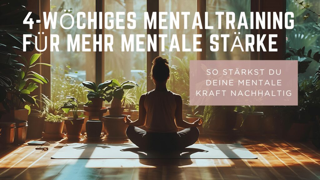 Frau meditiert vor einem Fenster um ihre mentale Kraft zu stärken