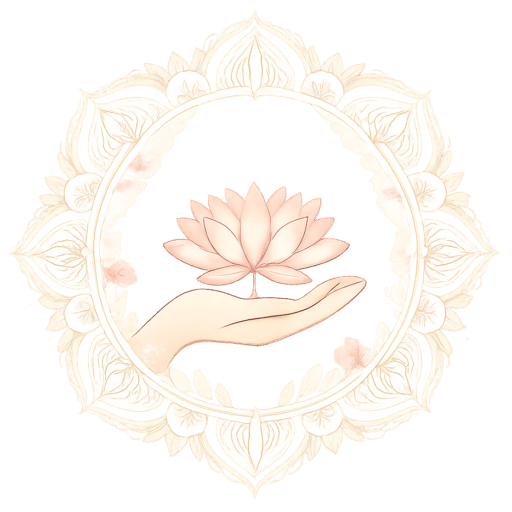 Kreiere dein jetzt - Hand hilft einer Lotusblume beim Aufstieg und mit Bewusstsein und Persönlichkeitsentwicklung