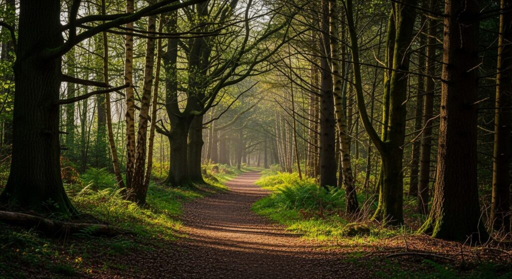Stabilität und Halt durch Erdung im Wald