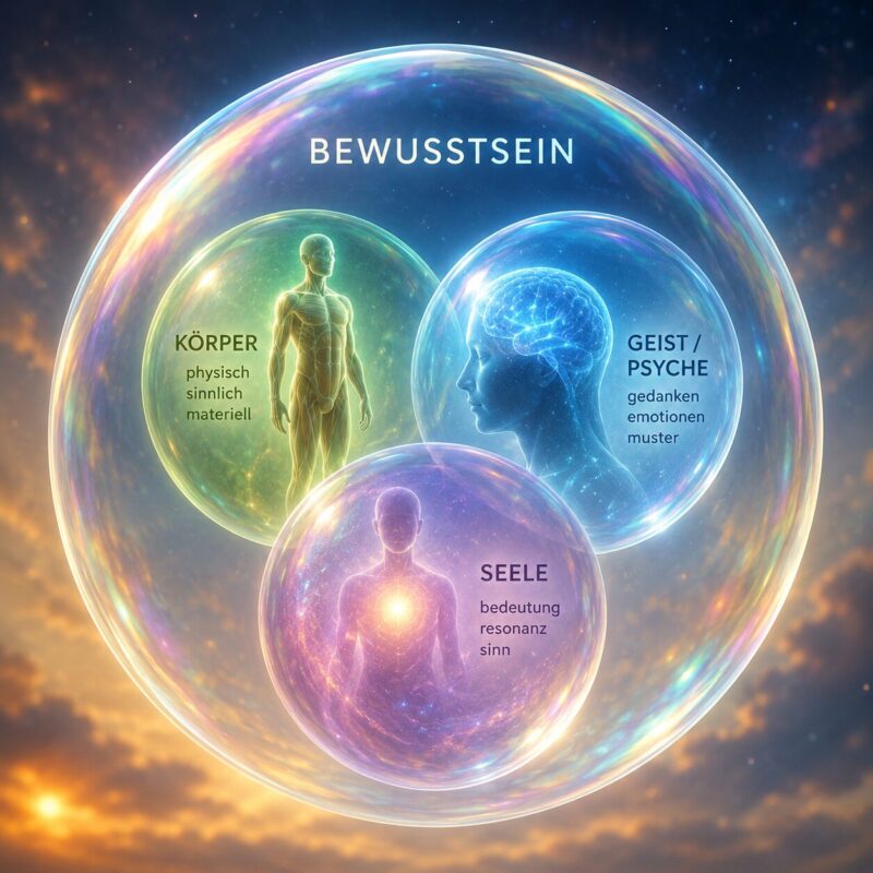 Bewusstsein Das Bewusstsein erfährt sich durch Körper, Geist und Seele